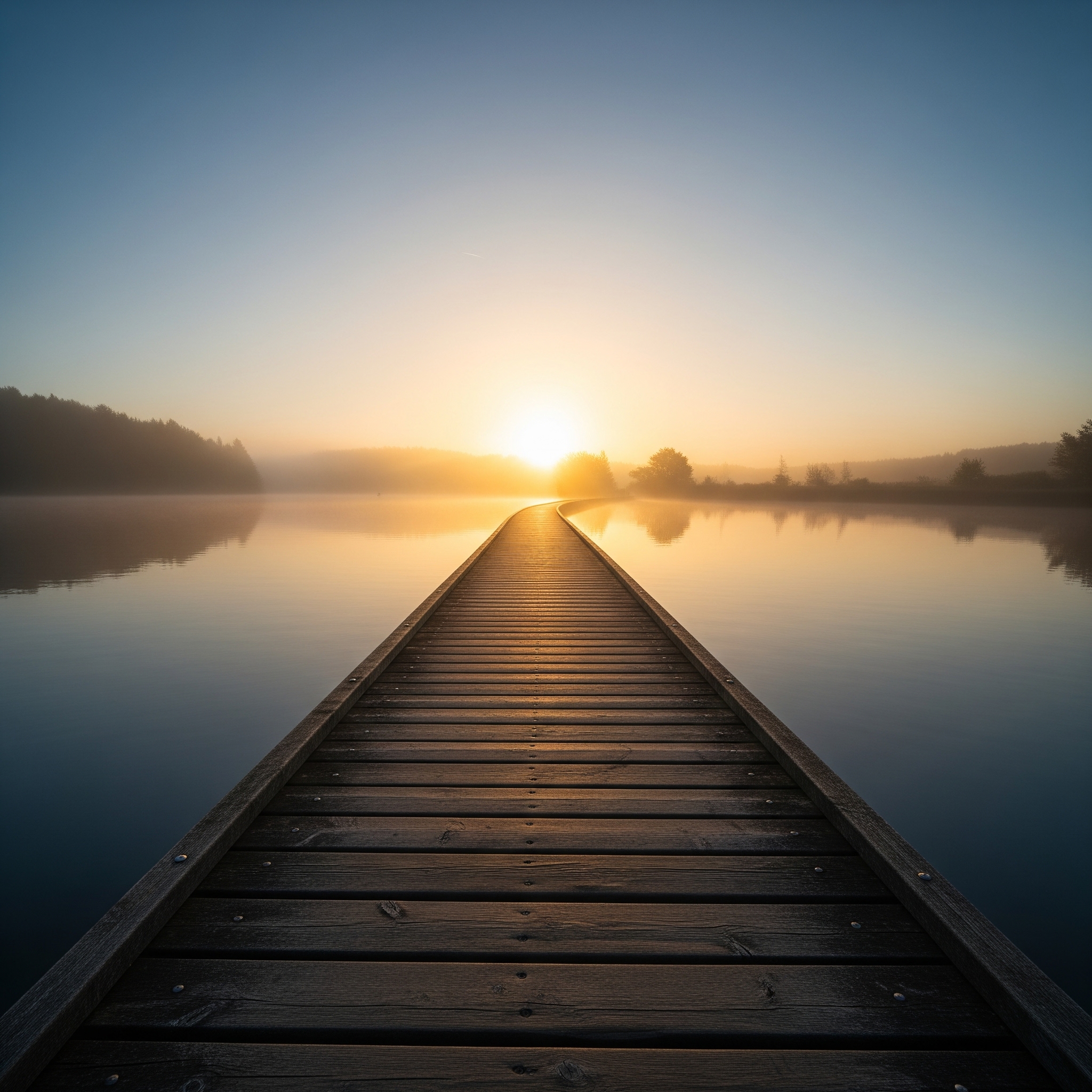 Camino iluminado por el bosque